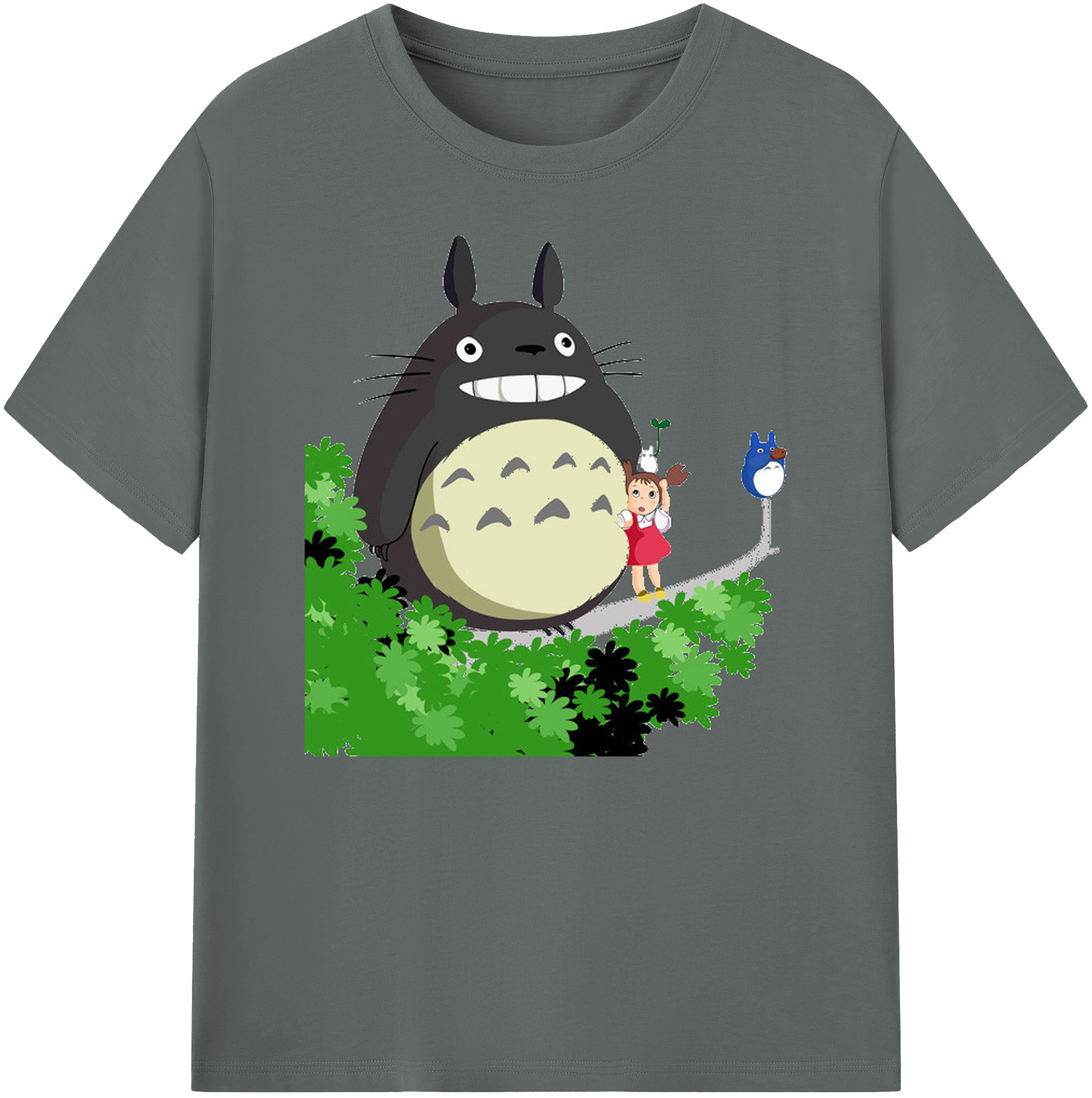 （画像用） となりのトトロ 草壁メイ 草壁サツキ My Neighbor Totoro Satsuki Kusakabe Mei Kusakabe 綿100％ メンズ半袖Tシャツ｜肌触りやわらか＆通気性